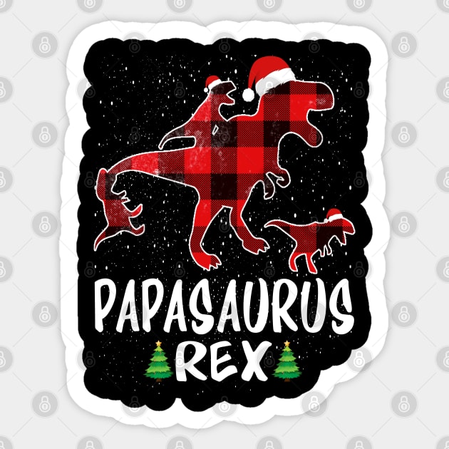 Papa T Rex Matching Family Christmas Dinosaur Shirt Sticker by intelus